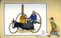 Tintin Voir Et Savoir Automobile : Tricycle à Vapeur De Pecori 1891 Par Hergé - Auto's