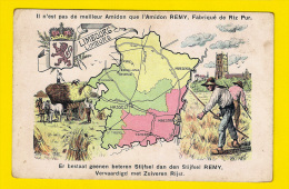 Ca1910 Carte Géographique De LIMBOURG & Chemins De Fer – LIMBURG - Publicité Amidon REMY Riz Pur Reclame Reklame 2596 - Andere & Zonder Classificatie