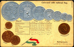 COIN CARDS-EMBOSSED METALLIC COLORS-PERSIA- SCARCE-CC-40 - Coins (pictures)