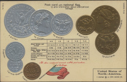 COIN CARDS-EMBOSSED METALLIC COLORS-BALD EAGLE-USA SCARCE-CC-50 - Monnaies (représentations)