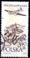 POLAND 1957 Air.  Ilyushin Il-14P Over Market, Cracow -   3z.40 - Sepia And Buff  FU - Used Stamps