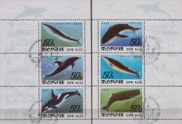 Korea DPR. 1992 Whales.2 Sheets. Michel.3354-59.Used MNH 20959 - Baleines