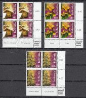 Suiza / Switzerland 2007 - Michel 2036-2038 - Blocks Of 4 (corner Of Sheet) ** MNH - Unused Stamps