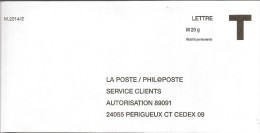 Enveloppe T La Poste/philaposte Lettre 20g (validité Permanente) (poste) - Cards/T Return Covers