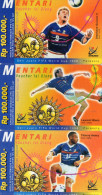 CARTES PREPAYEES INDONESIE  Rp 100.000  COUPE DU MONDE 1998 WORLD CUP 1998 T.Henry/L.Blanc/S.Guivarch (lot De 3) ******6 - Indonesië