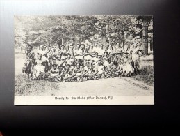 Carte Postale Ancienne : FIJI : Ready For The Meke, War Dance - Fidji