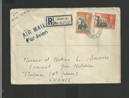 Enveloppe Recommandée 1949 Gold Coast Accra Pour La France - Goudkust (...-1957)