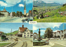 Gais - 4 Bilder Mit Bahnhof Und Post              1975 - Gais