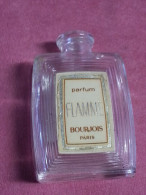 PARFUM Flacon Miniature FLAMME BOURJOIS PARIS En Verre Blanc Parfumeur Parfumerie - Mignon Di Profumo (senza Box)