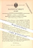 Original Pantent - Heinrich Von Bünau In Ludwigsburg , 1884 , Apparat Zum Entfernen Der Zündhütchen Aus Patronenhülsen ! - Ludwigsburg