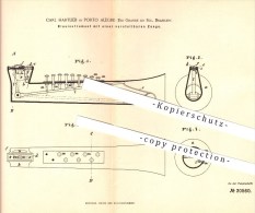 Original Pantent - Carl Hartlieb In Porto Alegre , Brasilien , 1884 , Blasinstrument Mit Zungen , Trompete , Trumpet - Strumenti Musicali