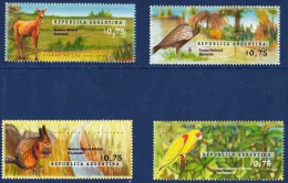 ARGENTINE 1996       Animaux  Oiseaux  Parcs Nationaux  - National Parks     4v/4.   MNH - Nuevos