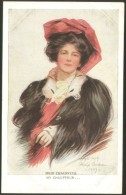 PHILIP BOILEAU "MY CHAUFFEUR..." VICTORIAN LADY OLD POSTCARD - Boileau, Philip