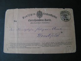 == Lübeck Karte 1875   Mängel - Brieven En Documenten