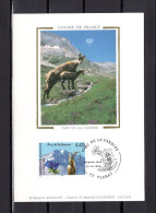 " PARC DE LA VANOISE / BOUQUETIN " Sur Carte Maximum En Soie De 1996 N° YT 2998 . En Parfait état. CM - Environment & Climate Protection