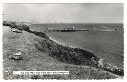 RB 1032 - 1962 Real Photo Postcard -  The Pier From West Cliff Bournemouth Dorset - Ex Hampshire - Health Slogan - Bournemouth (avant 1972)