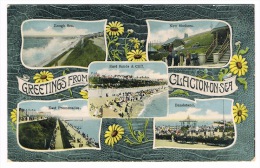 RB 1032 - Early Postcard -  Colourful Multiviews - Clacton-on-Sea - Essex - Clacton On Sea