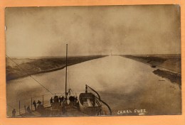 Suez Canal 1910 Real Photo Postcard - Suez