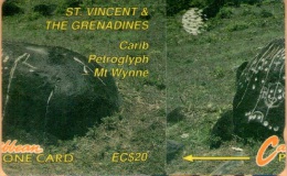St. Vincent &the Grenadines - GPT Carib Petroglyph, Error, Misprinted - St. Vincent & The Grenadines
