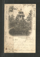 78 * GRUSS AUS HOF * THOMASHÖHE IM STADTPARK THERESIENSTEIN * 1898 **!! - Hof