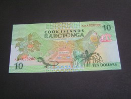 COOK ISLANDS TEN DOLLARS A/UNC; - Islas Cook