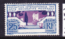 FRANCE N° 213 25C GRIS BLEU ET VIOLET ARTS DECORATIFS POINT AU LIEU DE CROIX EN HAUT A GAUCHE NEUF AVEC CHARNIERE - Neufs