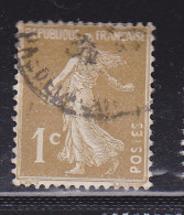 FRANCE N° 277B 1C BISTRE BRUN T EFFACE OBL - Used Stamps