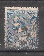 MONACO, 1901, Yvert N° 25, Prince Albert 1 Er,  25 C Bleu , Obl TB, Cote 7 Euros - Neufs