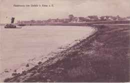 AK Panorama Von Gohlis Elbe Dampfer Lastkahn Bei Riesa Zeithain Strehla Röderau Zschepa Lorenzkirch Glaubitz Nünchritz - Riesa