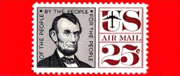 USA - STATI UNITI - Usato - 1960 - Posta Aerea - Abraham Lincoln - Airmail - 25 ¢ - 2a. 1941-1960 Oblitérés