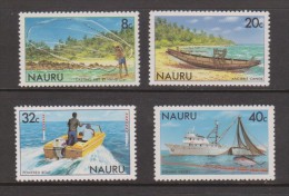 Nauru 1981 Fish & Fishing Boat Set 4 MNH - Nauru