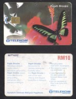 Malaysia - Telephone Card Butterflies CT.008 - Malasia