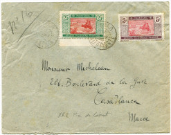 MAURITANIE LETTRE AVEC AFFRANCHISSEMENT DONT LE N°42 ISSU DE CARNET DEPART ATAR ? JANV 26 POUR LE MAROC  RRR - Storia Postale