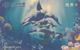 CARTE -PREPAYEE-CHINE-CHINA UNICOM-ORQUES--TBE - Delfines