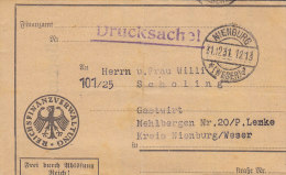 Frei Durch Ablösung Reich, Drucksache, Faltbrief Mit Stempel: Nienburg 31.12.1931, Finanzamt Vordruck Steuervoranmeldung - Service