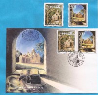 1999  2898-99  KLOESTER JUGOSLAWIEN JUGOSLAVIJA SERBIA KOSOVO MONASTERI DECANI GRACANICA  SET PLUS FDC INTERESSANT - Otros & Sin Clasificación