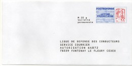 Entier Postal PAP Réponse Yvelines Ligue Défense Conducteurs Autorisation 64872  N° Au Dos: 14P180 - Prêts-à-poster: Réponse /Ciappa-Kavena