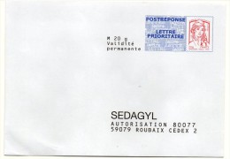 Entier Postal PAP Réponse Nord Roubaix SEDAGYL Autorisation 80077   N° Au Dos: 14P217 - PAP : Antwoord /Ciappa-Kavena