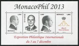 MONACO - 2013 - Monacophil 2013, Portraits Du Prince Albert  - BF Neufs // Mnh - Unused Stamps