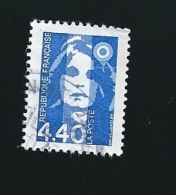 N° 2822 Marianne Du Bicentenaire 4.40 Bleu  Vert   France Oblitéré 1993 - 1989-1996 Bicentenial Marianne