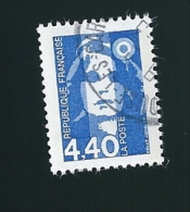 N° 2822 Marianne Du Bicentenaire 4.40 Bleu  Vert   France Oblitéré 1993 - 1989-1996 Marianne Du Bicentenaire