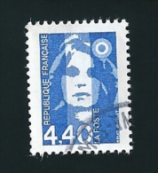 N° 2822 Marianne Du Bicentenaire 4.40 Bleu  Vert   France Oblitéré 1993 - 1989-1996 Maríanne Du Bicentenaire