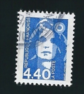 N° 2822 Marianne Du Bicentenaire 4.40 Bleu  Vert   France Oblitéré 1993 - 1989-1996 Marianne Du Bicentenaire