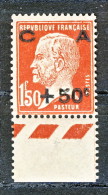 "Francia 1929 Caisse D'Am. Y&T N. 255 C. 50 Su Fr. 1,50 Rosso Brunastro MNH Bordo Di Foglio (Biondi) - 1927-31 Cassa Di Ammortamento