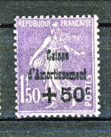 "Francia 1929 Caisse D'Am. Y&T N. 268 C. 50 Su Fr. 1,50 Violetto MNH (Biondi) - 1927-31 Sinking Fund
