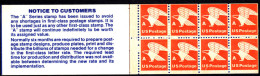 ETATS-UNIS ** - Carnet N°1201a  - Découpage Décalé - 2 Tailles Différentes Des Timbres -  Aigle 1978 - Varietà, Errori & Curiosità