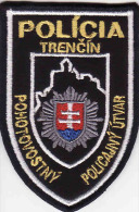 Police Slovaquie - Slovakia, écussons Tissu-Patches, Service De Police D'urgence Trenín - Polizei