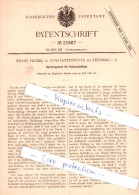 Original Patent - F. Fröbel In Constantinhütte Bei Freiberg I. S.  , 1882 , Sortirapparat !!! - Freiberg (Sachsen)