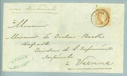 Afrika Oesterreichische Post In Alexandria 1871-03-25 Briefhülle über Triest Nach Wien - Oriente Austriaco
