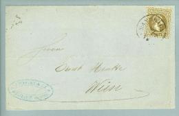 Afrika Oesterreichische Post In Alexandria Aegypten 1870-03-06 Brief Nach Wien 15 Sld. Dunkelbraun Hülle - Oriente Austriaco